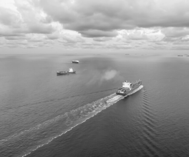 Group of tankers in water